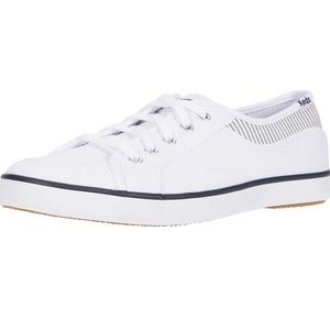 New! Keds White Sneaker Blue Pinstripe